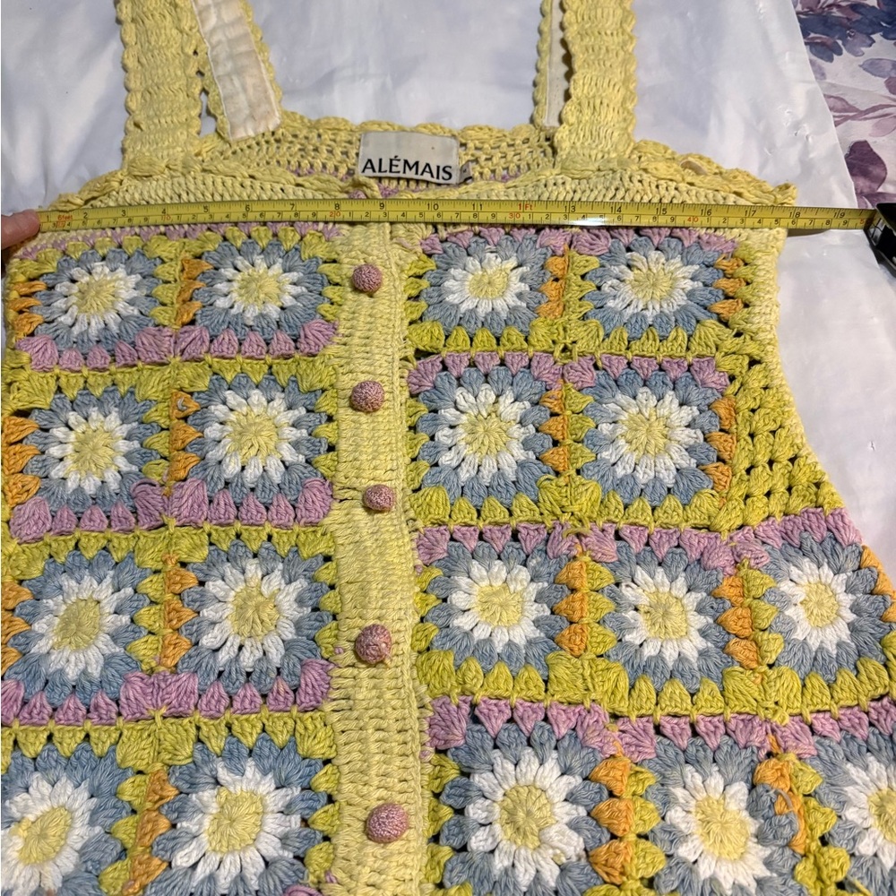 Alemais Patchwork Granny Squares Crochet Midi Dress - Picture 8 of 16